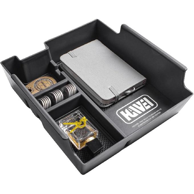 Cutie de depozitare pentru bord compatibilă cu accesorii Ford Explorer 2012-2016 2017 2018 2019, tavă de inserare cotiera cutie de depozitare auxiliară suport pentru monede