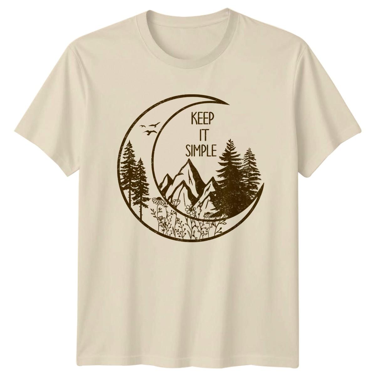 Keep It Simple T-Shirt Nature Lover Hiking Outdoors Birthday Gift M
