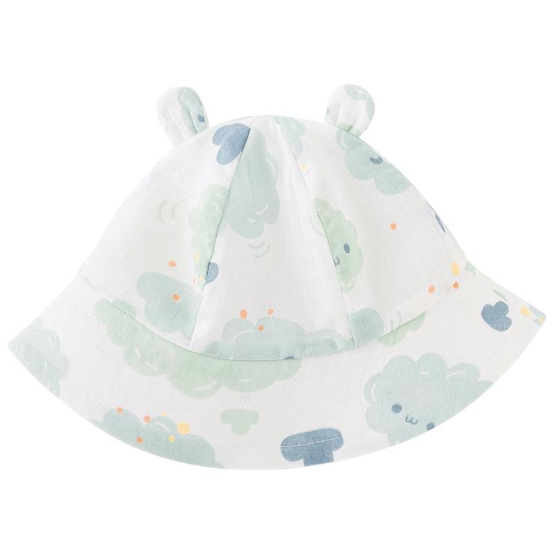 Guai Qi Xiong Baby Unisex Summer Cotton Bucket Sun Hat 2-4 Years (49CM)