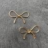 Elegant Gold/Silver Bowknot Adornment Stylish Craft Accessory Metal Butterfly Knots for DIY Crafts and Phone Decoration