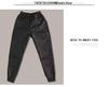 Men's Trendy Casual Elastic Slim-Fit Leather Motorcycle Harem Pants with Multi-Pockets for Fall/Winter.