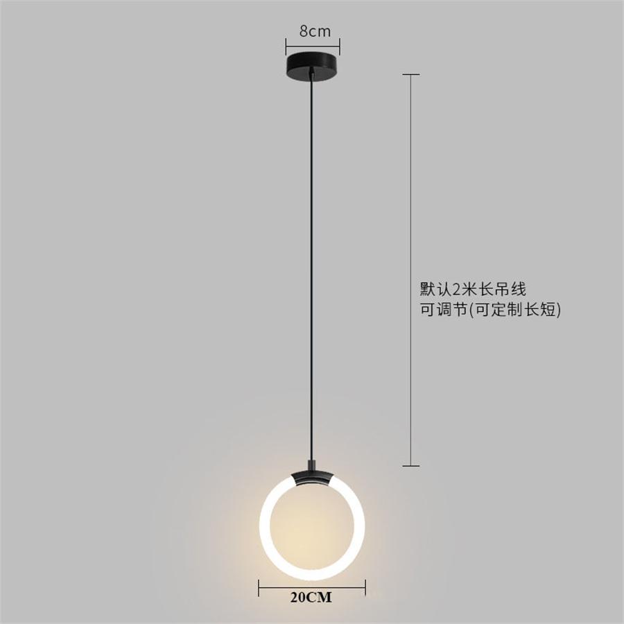 Modern Einfache Schlafzimmer Nachttisch LED Pendelleuchten Kreisringe LED Hängelampe Kücheninsel Geschäft Bar Café Lange Linie Kronleuchter