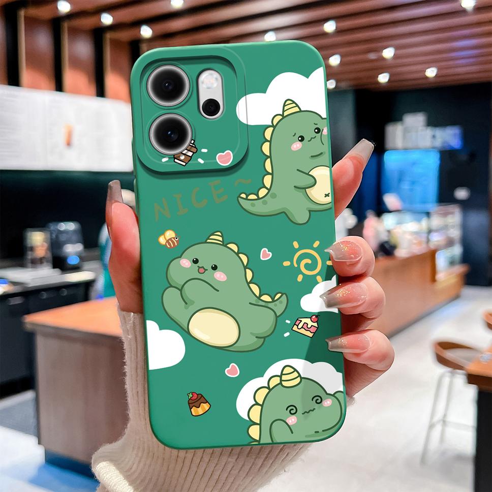 For Oppo Reno 14F 5G Phone Case Sunflower Patterns Soft Liquid Silicone Shell For OppoReno14F 14 F Camera Coverage Durable Capa