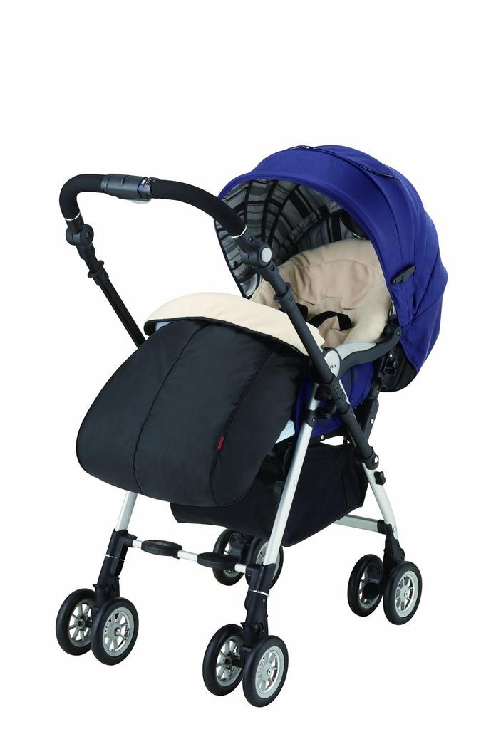 Aprica 2-Way Foot Muff, Black, Genuine Product (Can also be used as a seat liner) 98893