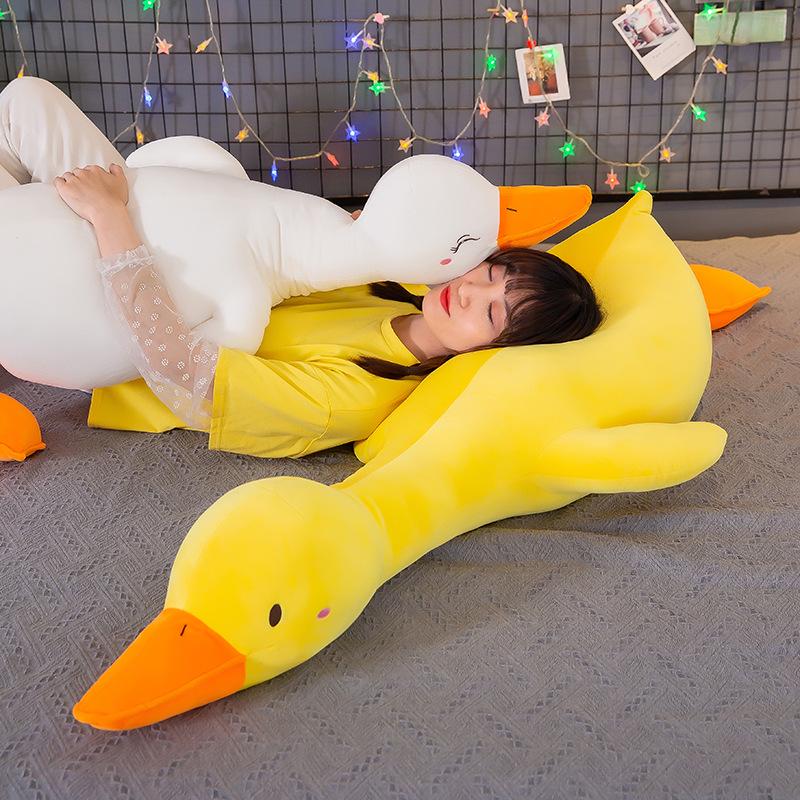 Adorable Derpy Duck Plush Pillow - Large Backrest Toy & Birthday Gift