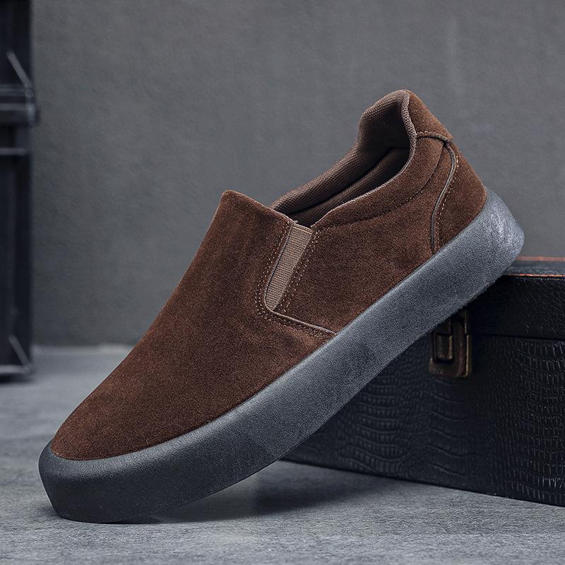 2025 autumn new men's shoes Korean version fashion Doudou shoes youth casual shoes British style single shoes loafers