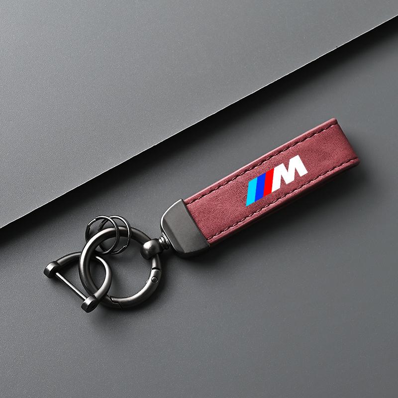 Car Leather Zinc Alloy Keychain Microfiber Key Chain Gift For BMW Performance E46 E30 E36 E39 E46 E87 E90 X1 X2 X3 X5 X7 Emblem Jbhv81