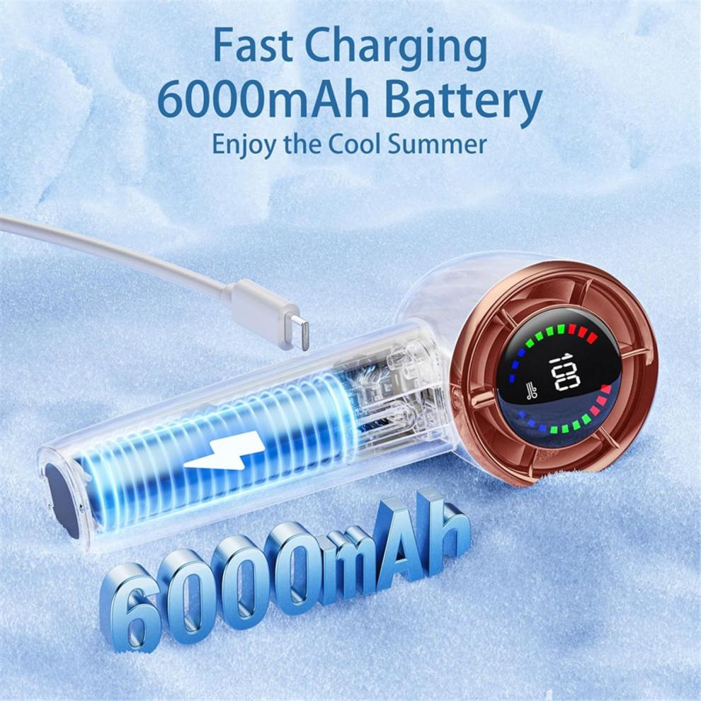 Portable Handheld Fan, Speed(1-100) Adjustable Turbo Mini Rechargeable