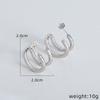 New Stainless Steel Simple Hoop Earrings for Women Copper Color Distort Earrings Personality Femme Popular Accessories