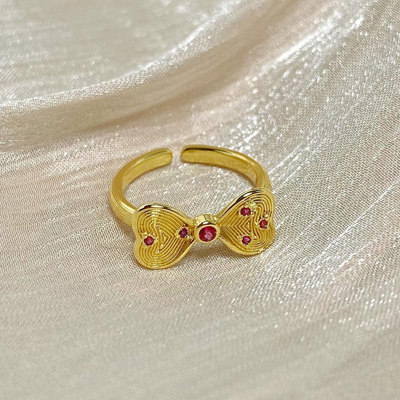 

The Same Medieval Vintage Retro Personalized Brushed Full Diamond Zir*****Pen Ring Light Luxury Ring Woman Adjustable opening