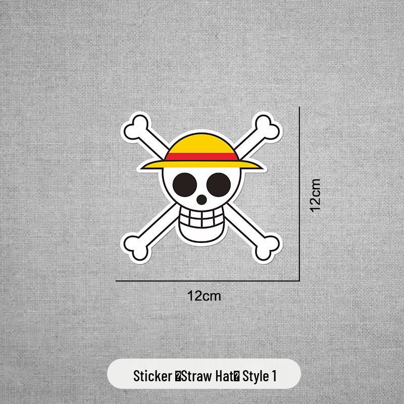 One Piece Anime Stickers: Luffy, Pirate Ship, Sanji Car Scratch Covers