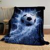 Soccer Ball with Dynamic Water Splash On a Dark Background. for All Seasons Blanket Lunch Break Throw Gift