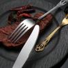 Abay Retro Embossed Stainless Steel Dinner Knife Set