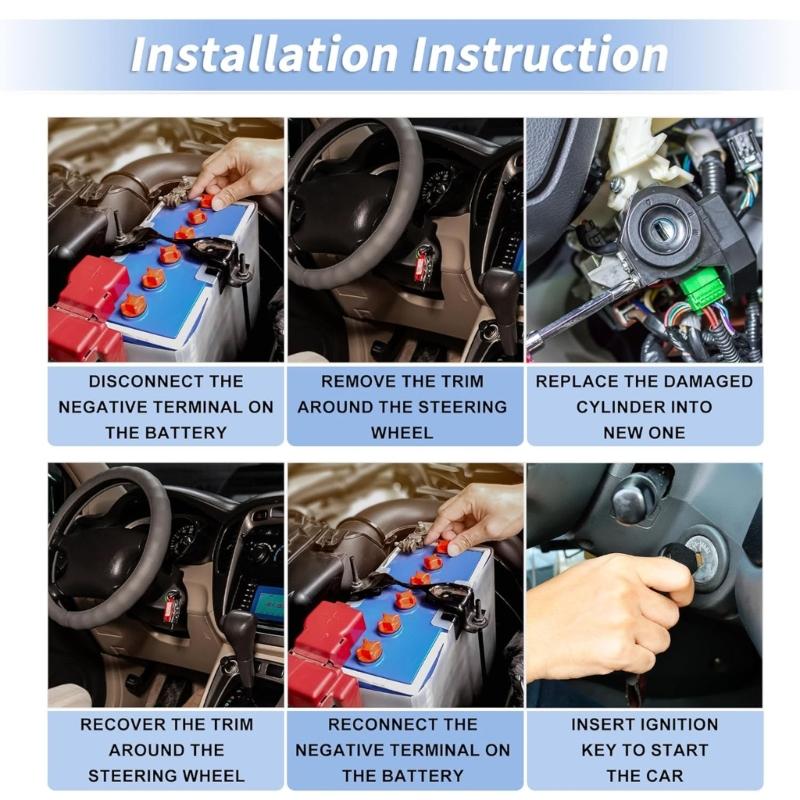 Ignition Switches Door Lock Cylinder 924-791 12300443 D1414B 701400 for 1987-1993 Auto Accessories Easy Installation