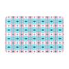 Pink and blue diamond grid pattern mat, geometric pattern with dark red decoration, carpet for indoor home decoration