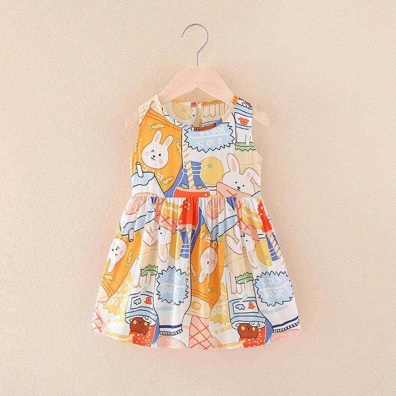 Girls' Summer Cotton Gauze Dresses & Pajamas: Children's Beachwear & Princess Skirts