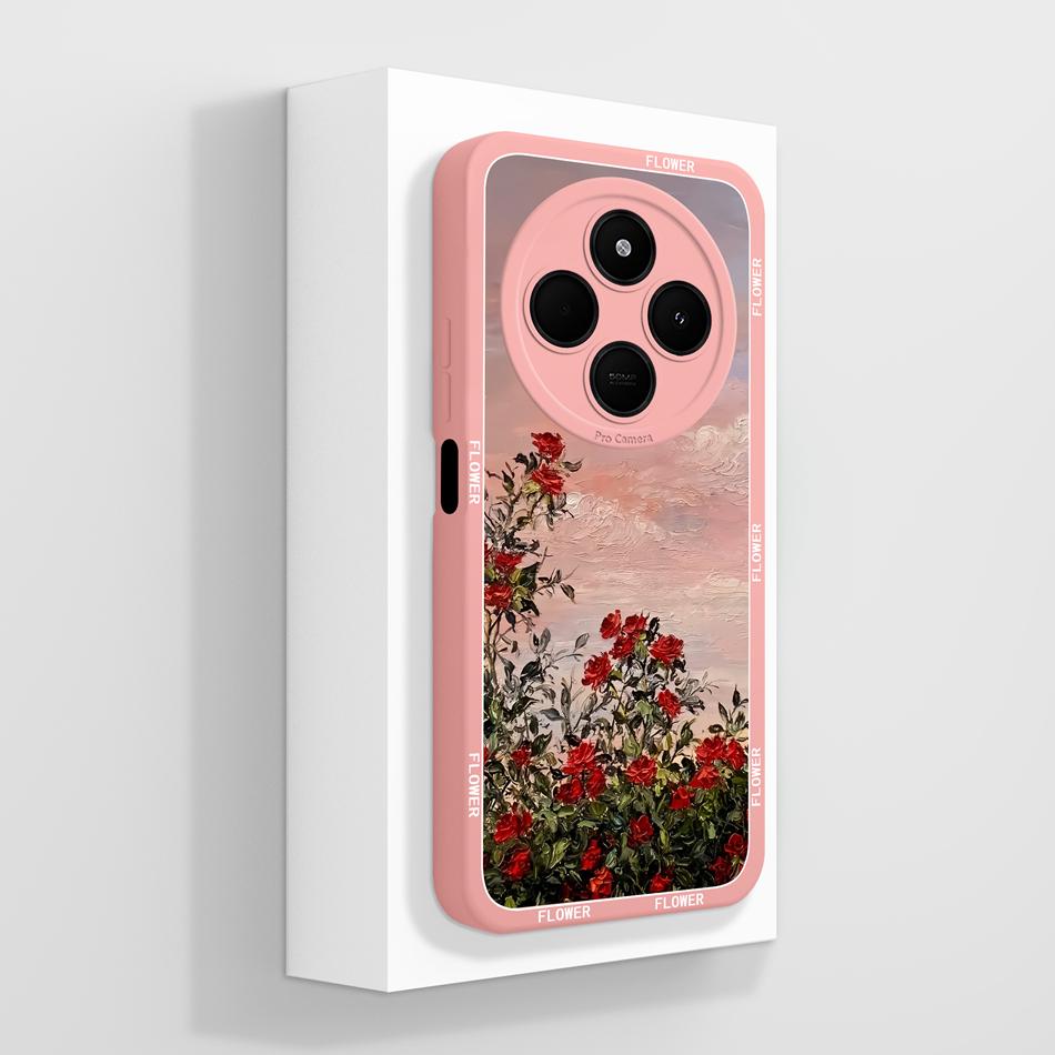 Per Custodia Telefono POCO C75 Carino Cuore Gatto Morbido Silicone Liquido Cover Posteriore Per Xiaomi Poco C 75 Protezione Completa Anti Caduta Funda Capa