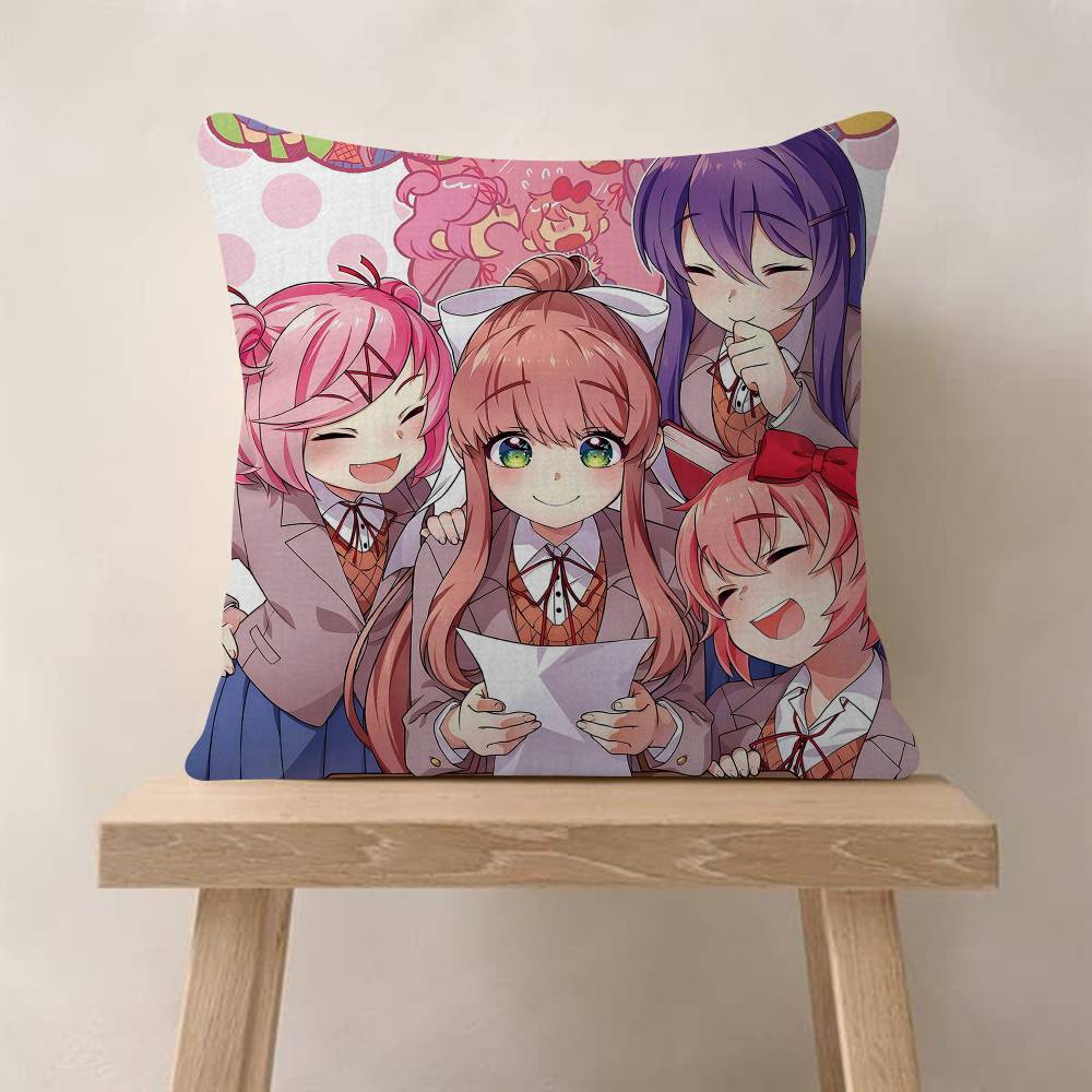 Game Doki DDoki Literature CClub Cartoon Pillow Gifts Home Office Furnishings Bedroom Sofa Car Cushion Cover Case xcm