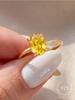 Luxury 1CT Gorgeous Oval Stone Zircon Ring For Women Engagement Wedding Luxury High Quality Fine Jewelry
