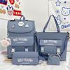 4 Pcs Backpack for Boys Girls Children Lovely Schoolbag Kindergarten Schoolbag Kids Gift Pencil Case Large Capacity Handbag