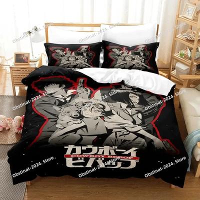 Nuevo Juego de Cama Cowboy Bebop Individual Twin Completo Queen King Size Juego de Cama Adulto Niño Dormitorio Fundas Nórdicas Juegos de Sábanas Juego de Sábanas 3D