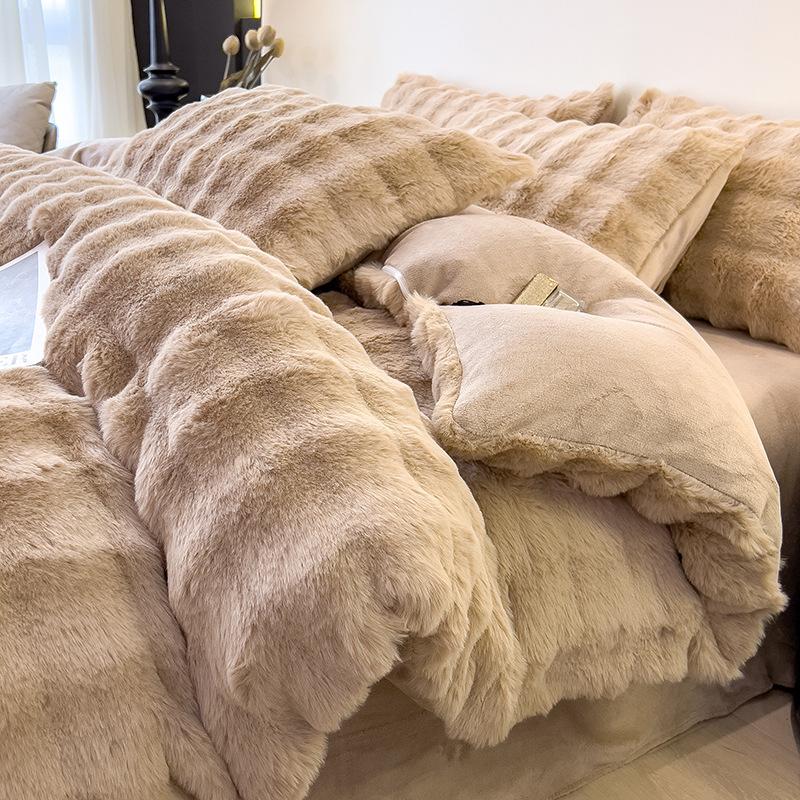 Winter light luxury imitation rabbit velvet