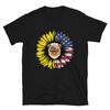 Sunflower Pug July 4th of July USA US Flag T-Shirt