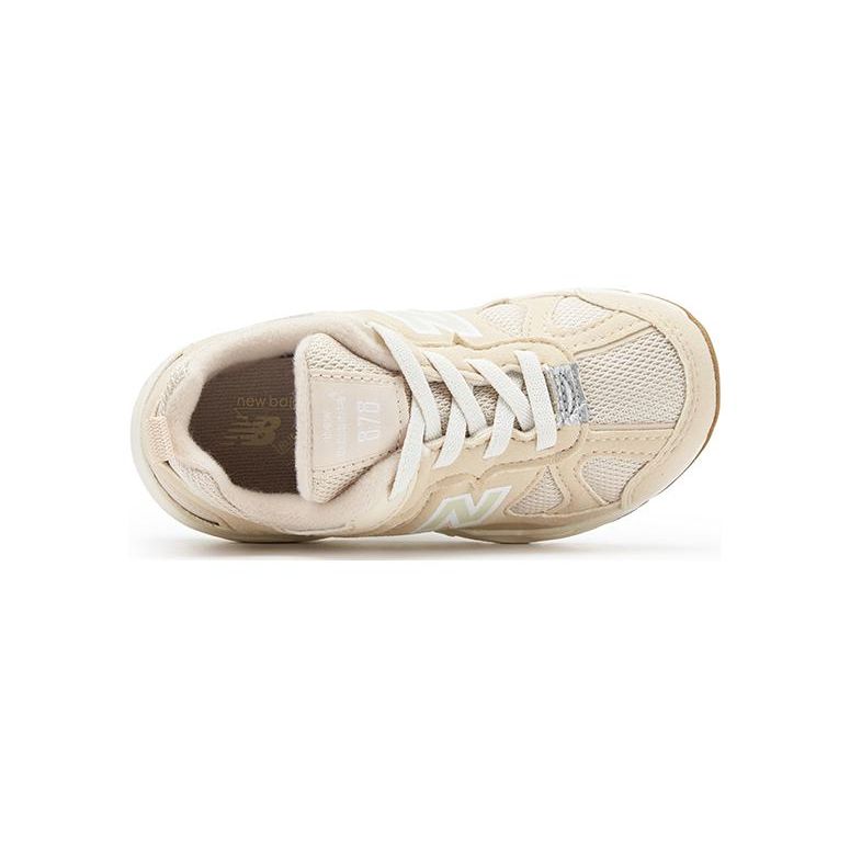 New Balance NB 878 Comfortable Versatile Shock Absorbing Durable Low Top Walking Shoes Baby Shoes Off-White Brown IV878EC1