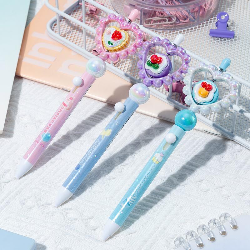 6Pcs Pretty Writing Pens Sweetheart Afternoon Tea Gel Pens Elegant Pens Kawaii Stationery Supplies Cute Pens Gift Writing Tools Holiday Gift Novelty S