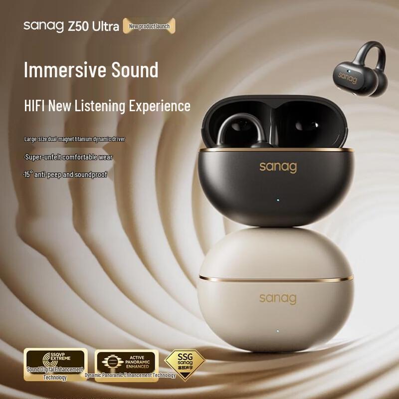 SANAG Z50 Ultra Open-Ear Clip Bluetooth Earphones