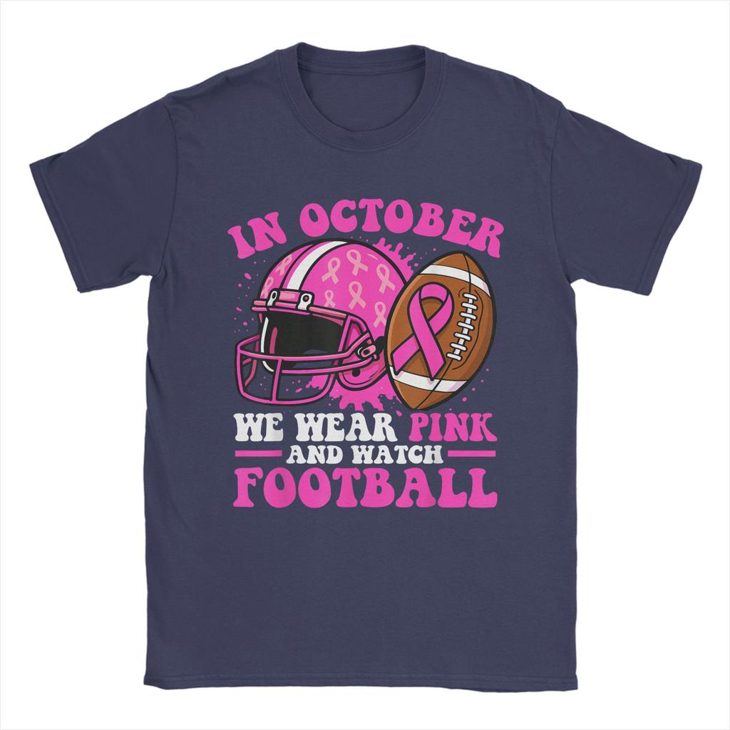 Breast Cancer Awarenes Women In October We Wear Pink T Shirt Men  Y2K Basic T-Shirts Summer O-Neck Tees Cheap Oversize Clothes