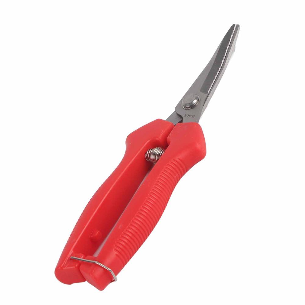 2PCS Straight Blade Pruning Shears Red Trimming Scissors Durable Garden Scissors