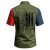 Men's Independence Day Printed Collared Top Men's Casual Sports Short-Sleeve Shirt