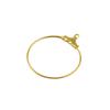40Pcs Round Beading Hoop Earring Hook Connectors DIY Findings Silver+Golden