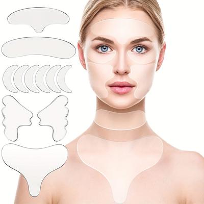 Silicone Face Lift Patches Wrinkle Smoothing Reusable Forehead and Eye Pads for Skin Tightening Anti-Aging and Facial Care Stickers
