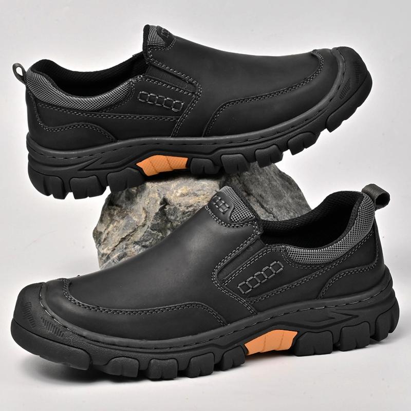 Fashion Antiskid Comfortable Trainers Leather Mens Business Shoes Stylish Handmade Male Hiking Footwear Leisure Outdoor Walking Shoe