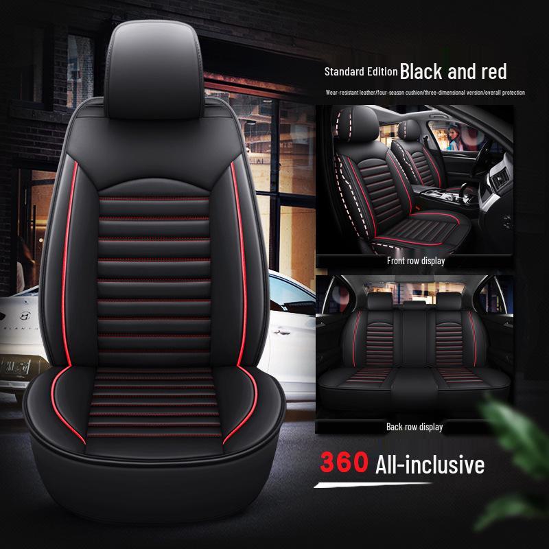 360° All-Season Wear-Resistant Leather Car Seat Cushion & Cover