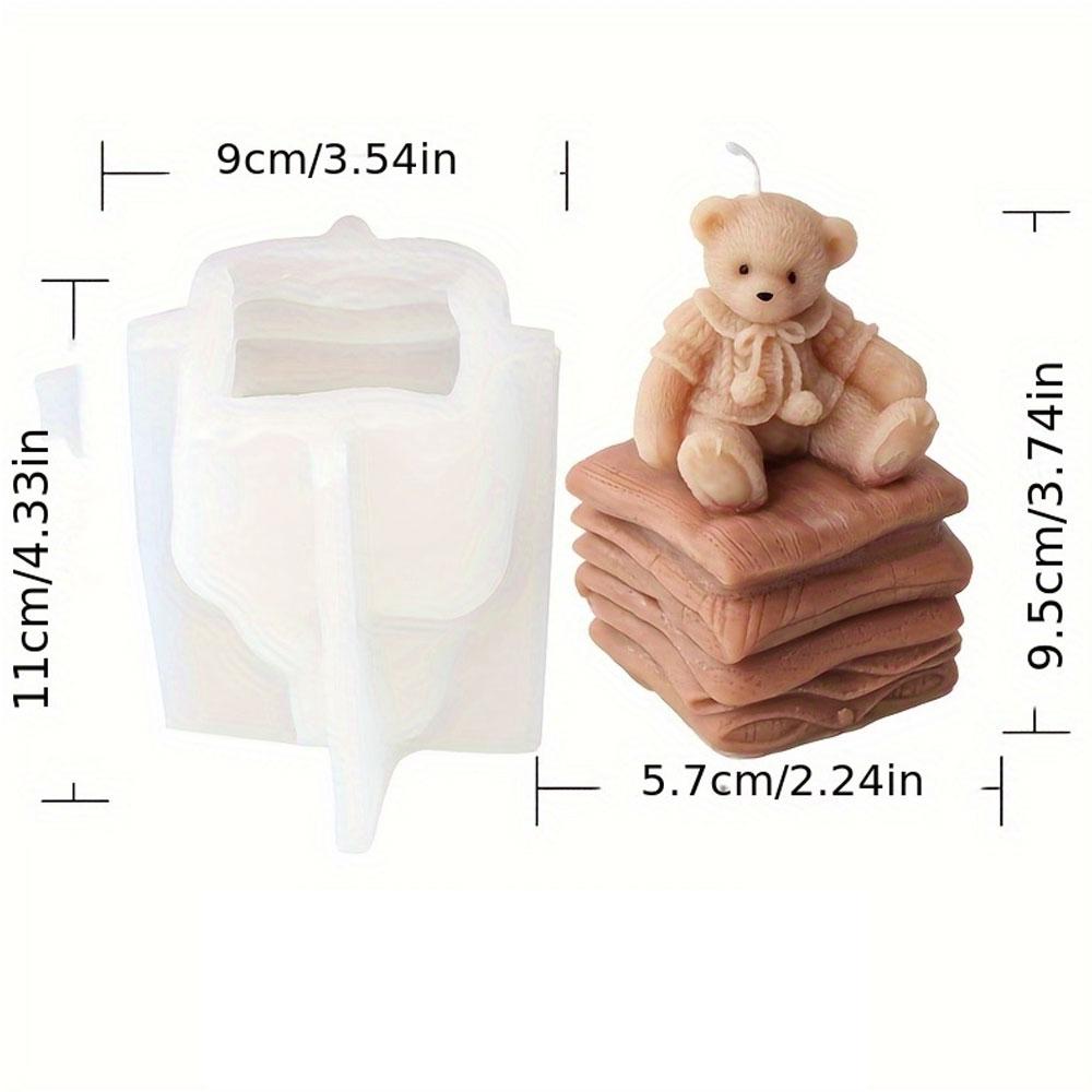 

Мультфільм ваза ведмідь силіконова форма для свічок рельєфна квітка тварина гіпсова смола штукатурка цвіль DIY ароматерапія виготовлення інструментів декор столу подарунок C
