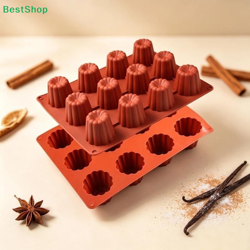 12 Holes Silicone Mold Muffin Cupcake Baking Tray Fluted Cake Pudding DIY Baking Kitchen Accessories