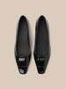 Square Toe Block Heel Mary Jane Slip-On Shoes with Buckle