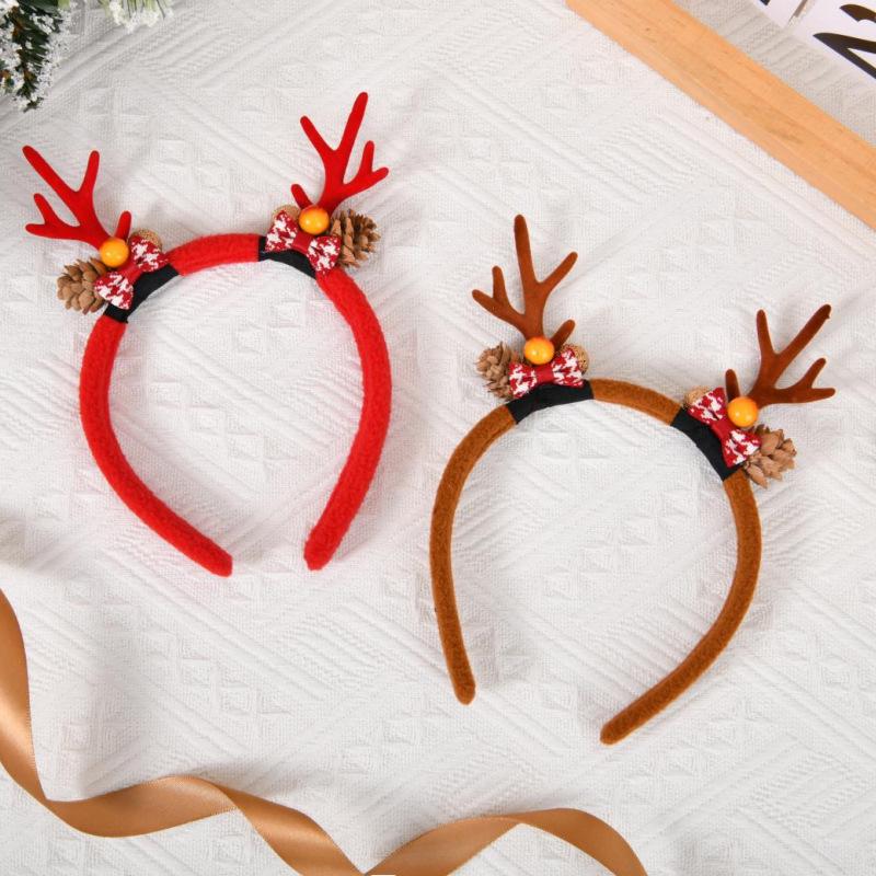 Mori Style Christmas Reindeer Antler Hair Clips & Headband - Cute Hair Accessories for Kids & Women