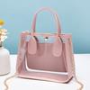 Bag Women 2025 New Transparent PVC with Leather Chain Crossbody Handbag Casual Small Bag