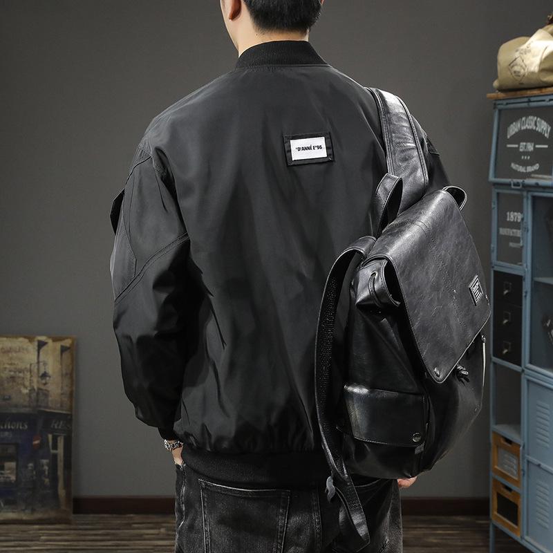 American Trendy Brand Pilot Tooling Jacket Men'S Loose Large Size Ruffian Handsome Versatile Casual Baseball Jacket