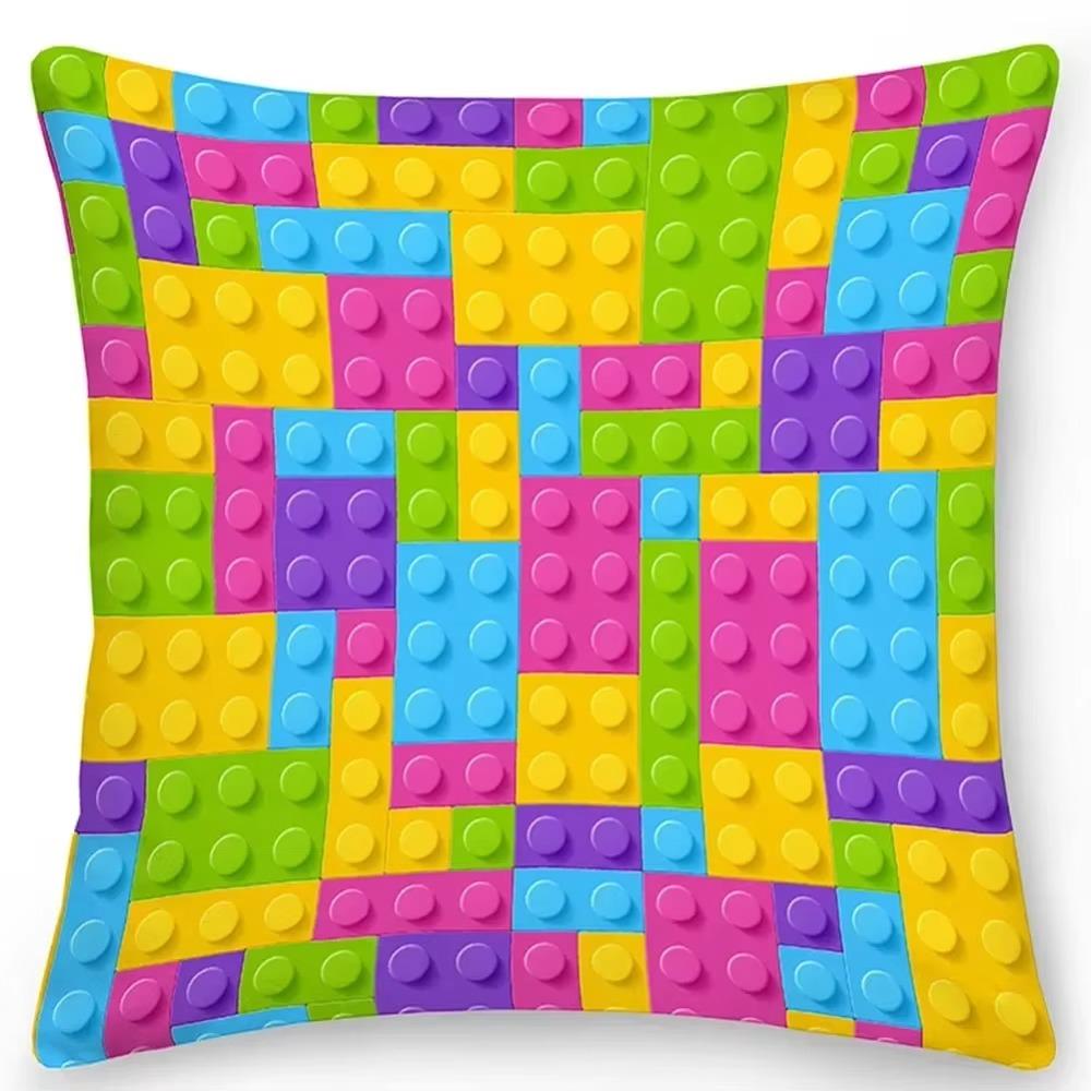 Colorful Square Printed Sofa Cushion Cover Pillowcase Home Decor Party Car Bedding