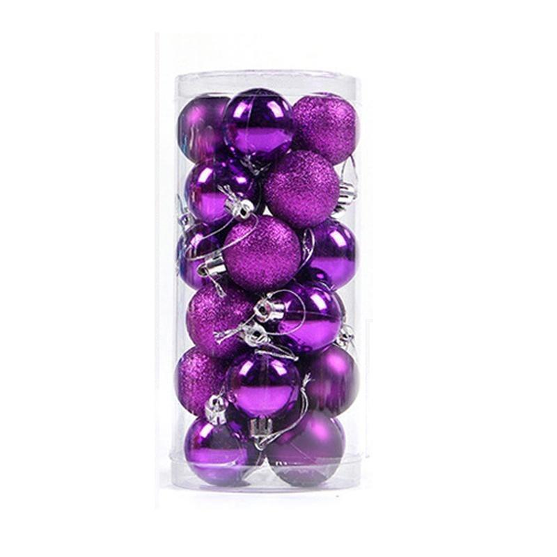 24pcs/Box Christmas Balls Christmas Tree Ornaments Christmas Decoration for Home Party Christmas Hanging Pendant