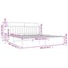 Metal Bed Frame with Headboard Black 200x200 Cm