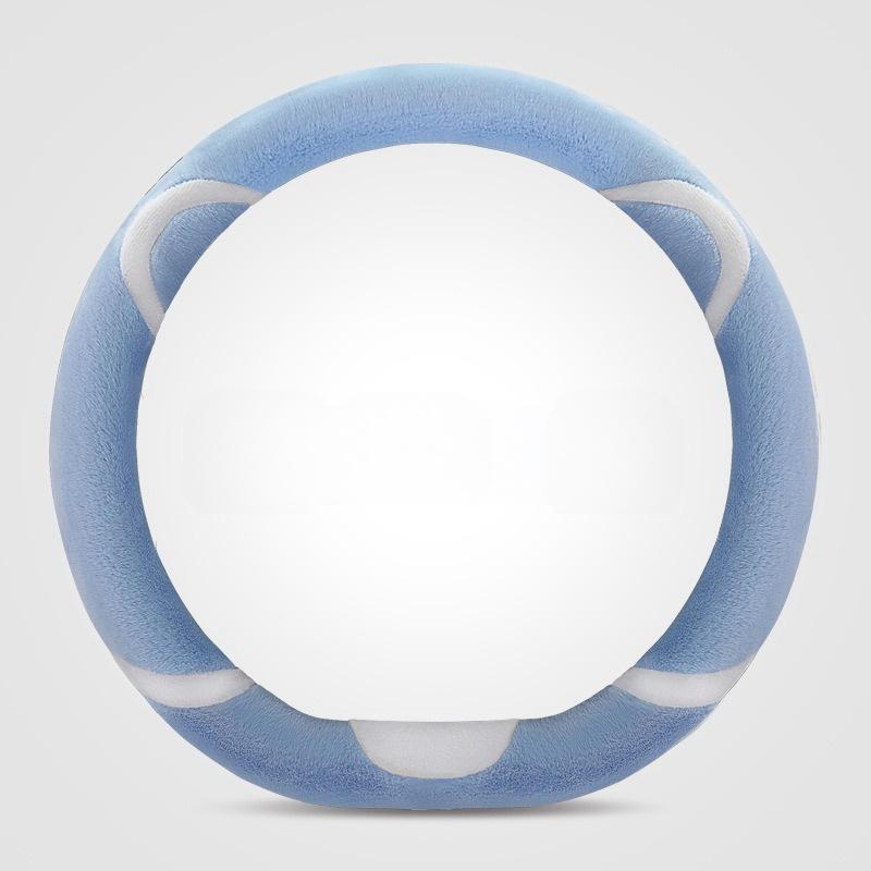Customizable Plush Cartoon Steering Wheel Cover For Cars Soft And Cozy Winter Style