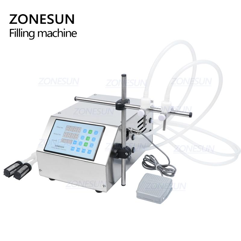 ZONESUN ZS-DPYT2P Riempitrice Liquidi Semi-Automatica a Pompa a Diaframma a Doppia Testa