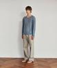 Hoite Fuzzy Round Neck T-Shirt (Dark Blue)