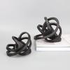 Cast Iron Tabletop Sculpture Sturdy Abstract Shaped Decor Statue Contemporary